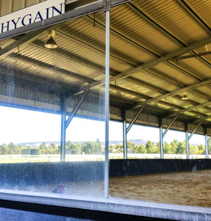 Horse arena hard water staining